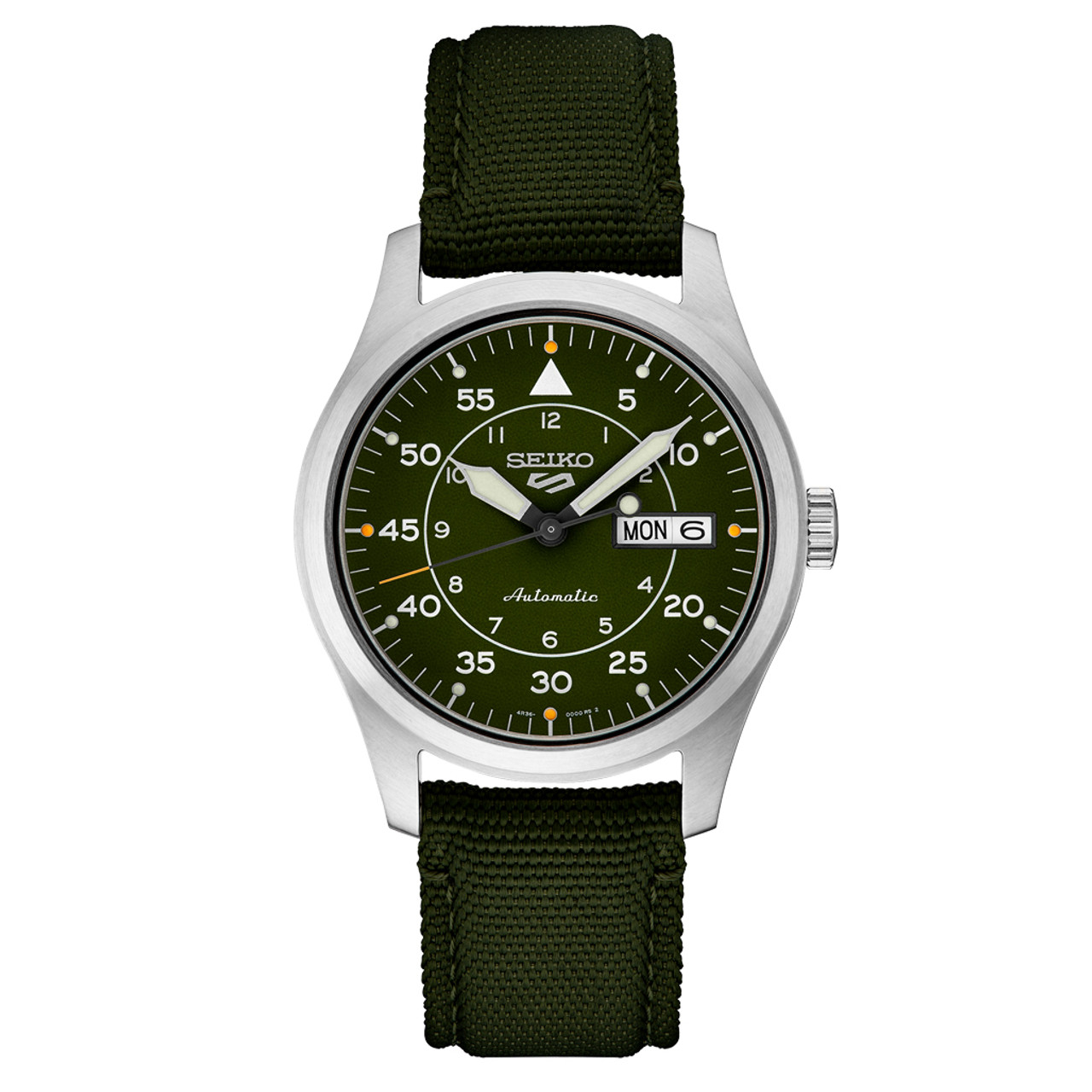 Seiko 5 Sports Automatic Field Watch with Green Dial #SRPH29 Questions & Answers