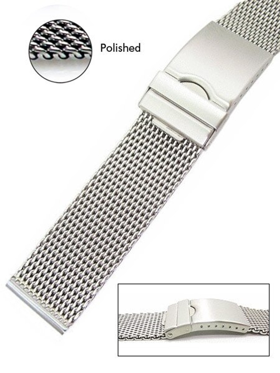 Vollmer Polished Mesh Bracelet #99460H4S (Straight End, 20mm) Questions & Answers