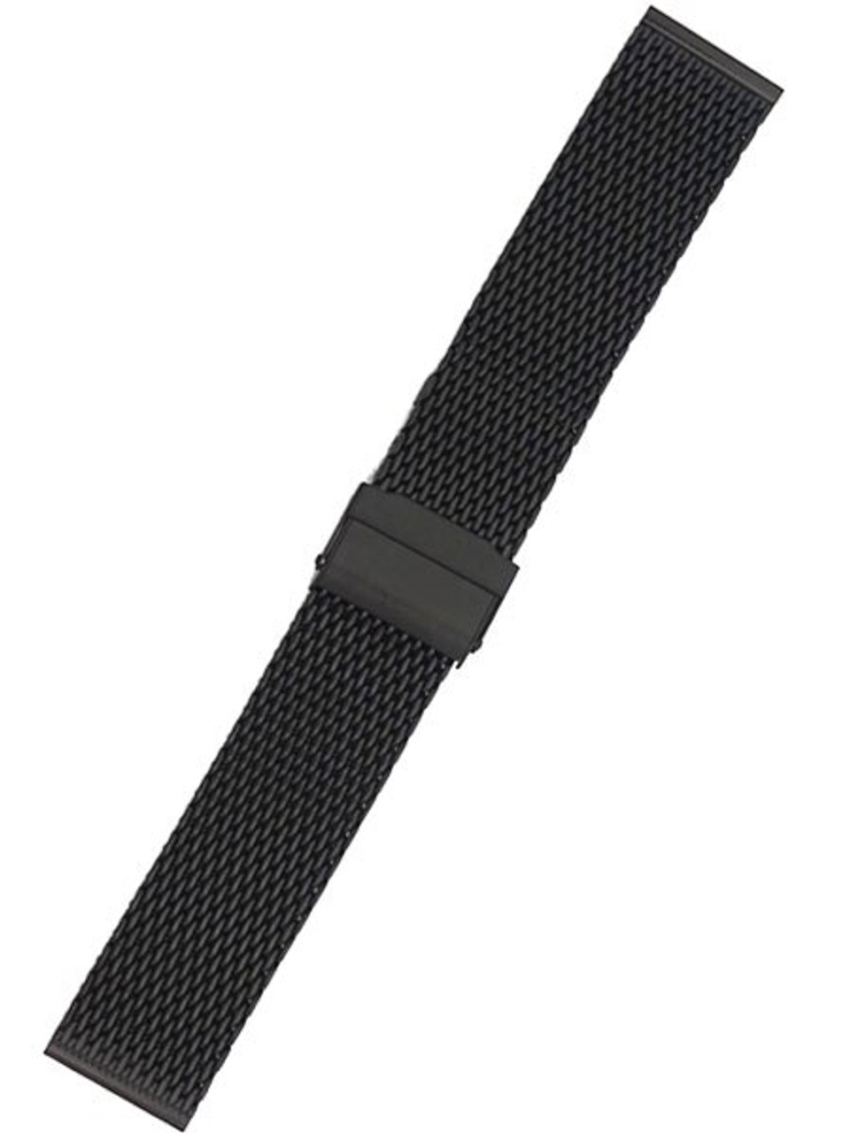 STAIB Polished Finish Black IP Milanaise Mesh Bracelet #ST-BK-2906-20814SBL (Straight End, 22mm) Questions & Answers