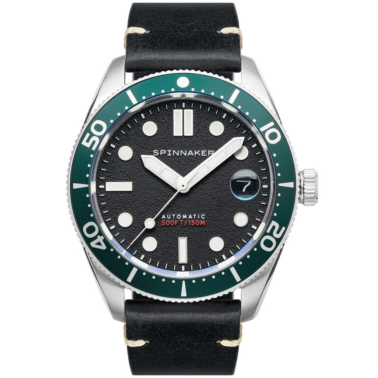 Spinnaker 40mm Croft Nomad Black 150-Meter Automatic Dive Watch #SP-5100-02 Questions & Answers