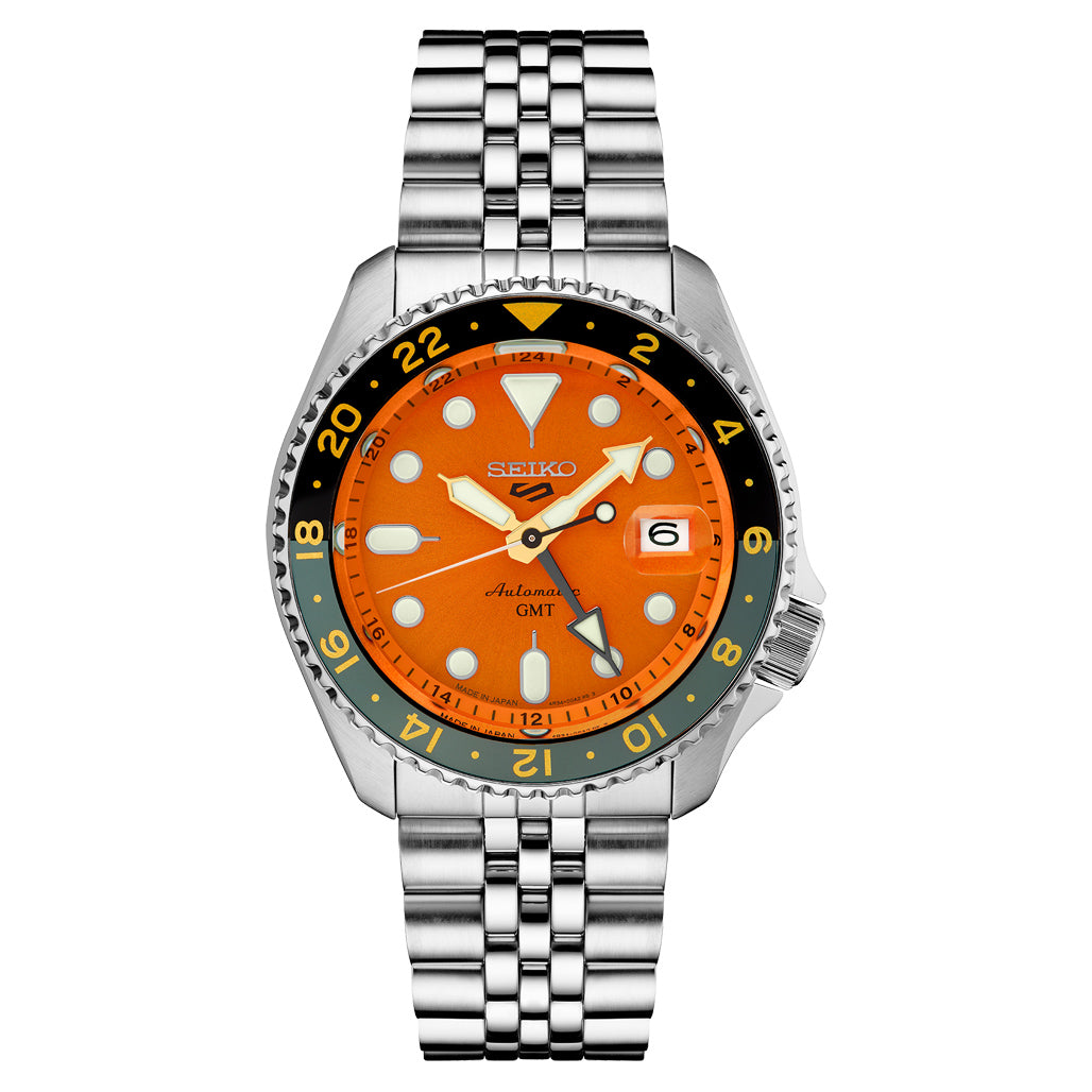 Seiko 5 Sports Automatic GMT Watch with Orange Dial #SSK005 Questions & Answers