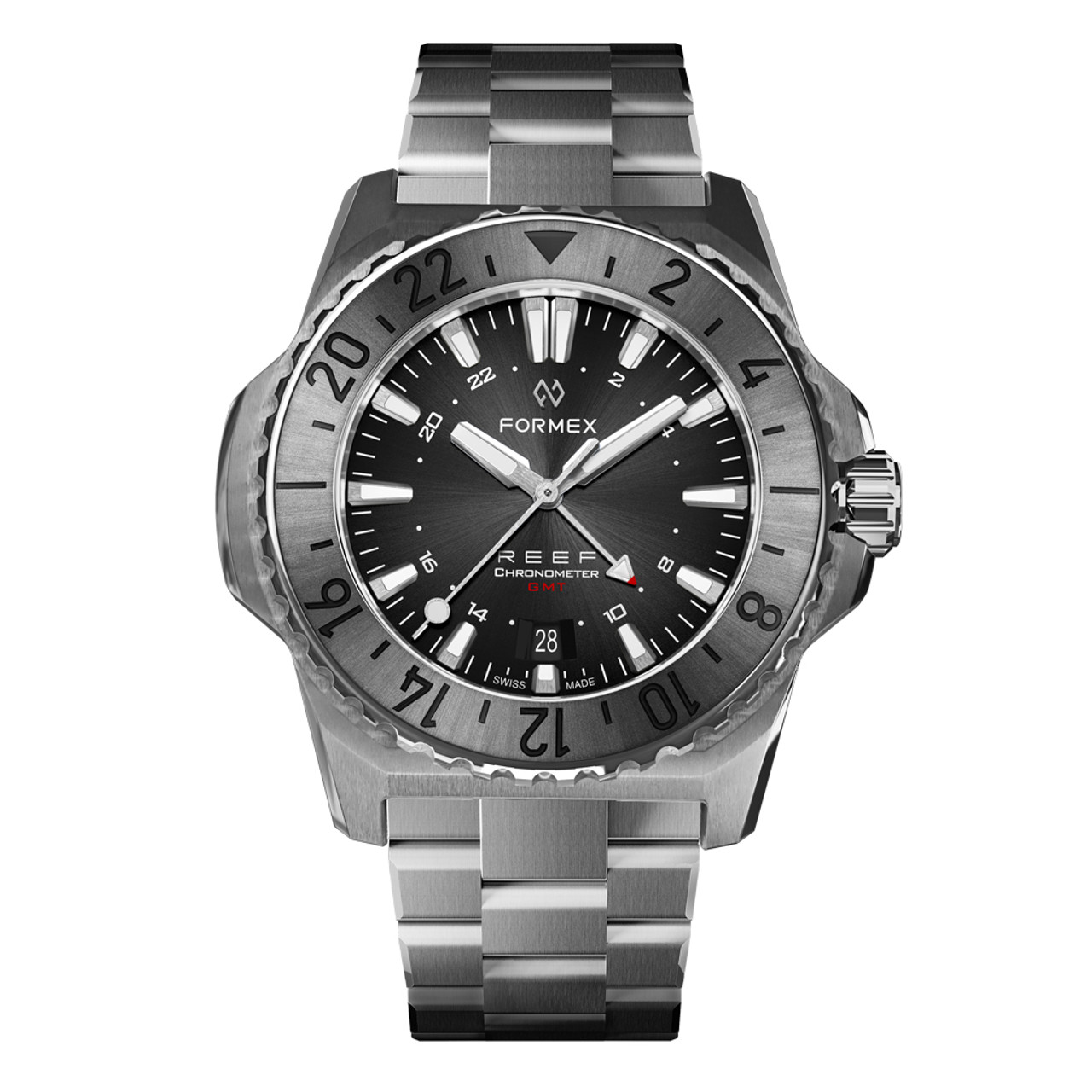 Formex REEF GMT Chronometer Dive Watch with Black Dial and Silver Bezel #2202.1.5331.100 Questions & Answers