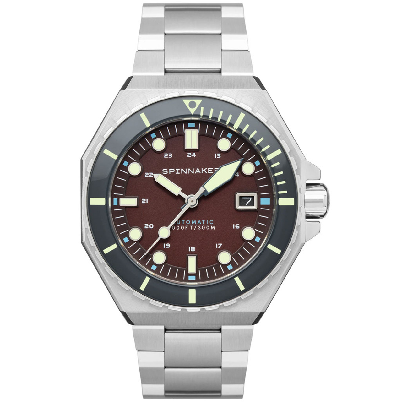 Spinnaker Dumas Automatic 300 Meter Dive Watch with Stainless Steel Bracelet #SP-5081-AA Questions & Answers