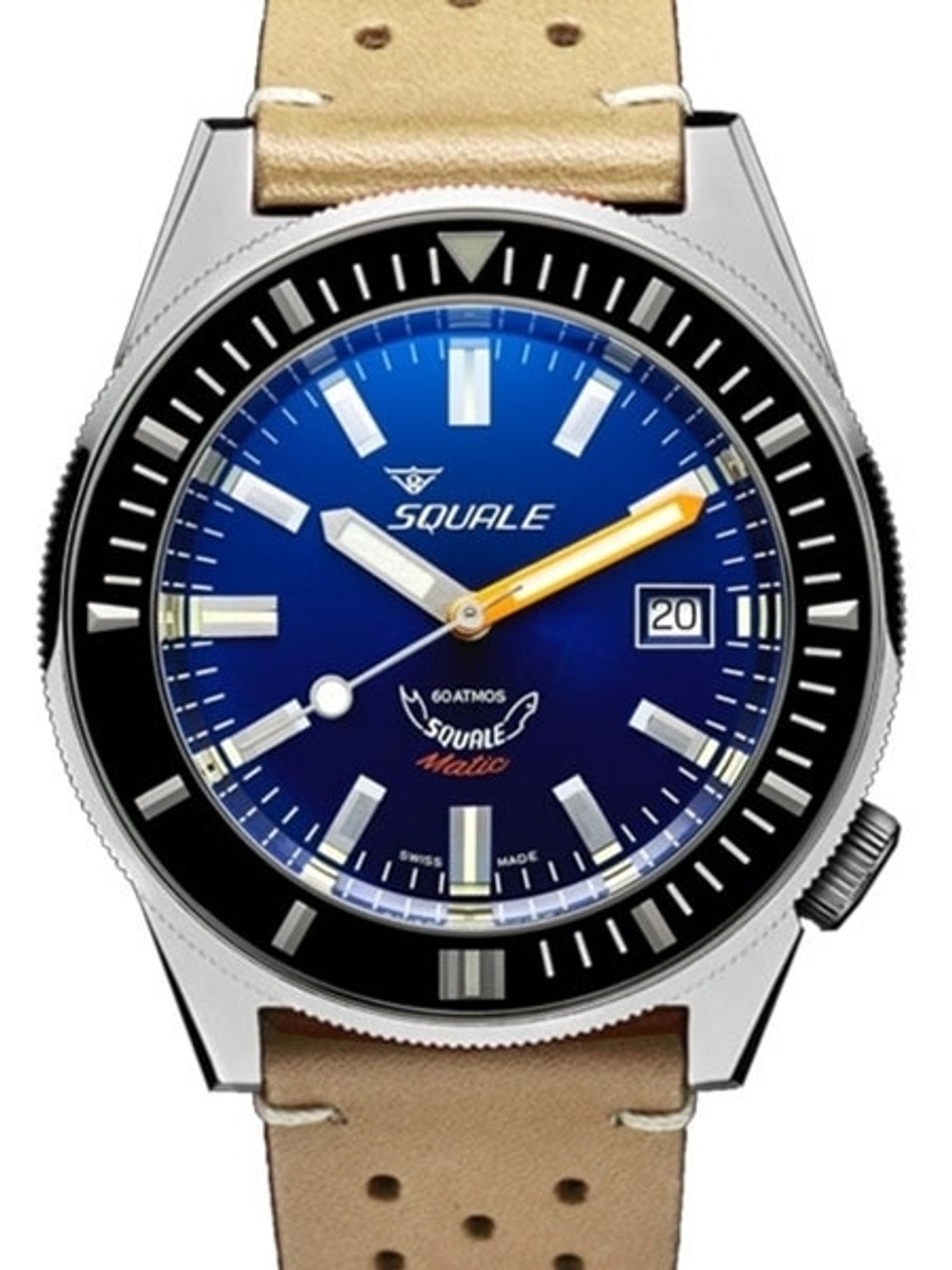 Squale Matic 600 meter Professional Swiss Automatic Dive watch with 44mm Polished Case #Matic-Navy-Pol Questions & Answers