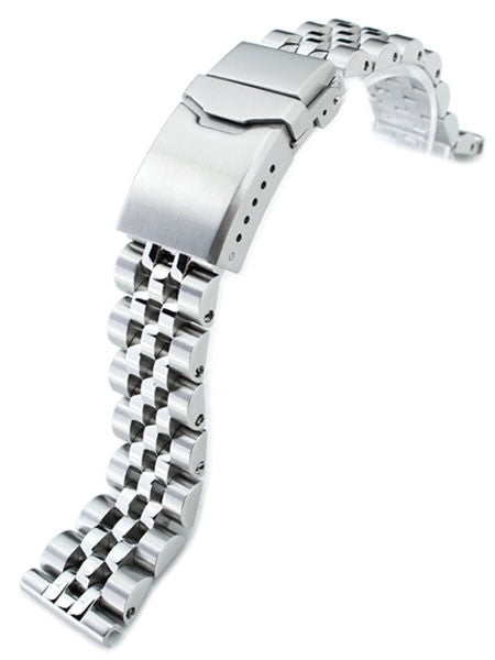 Strapcode 20mm ANGUS-J "Louis" 316L Stainless Steel Watch Bracelet 20mm Straight End, Brushed, Button Chamfer #SS201819B058S Questions & Answers