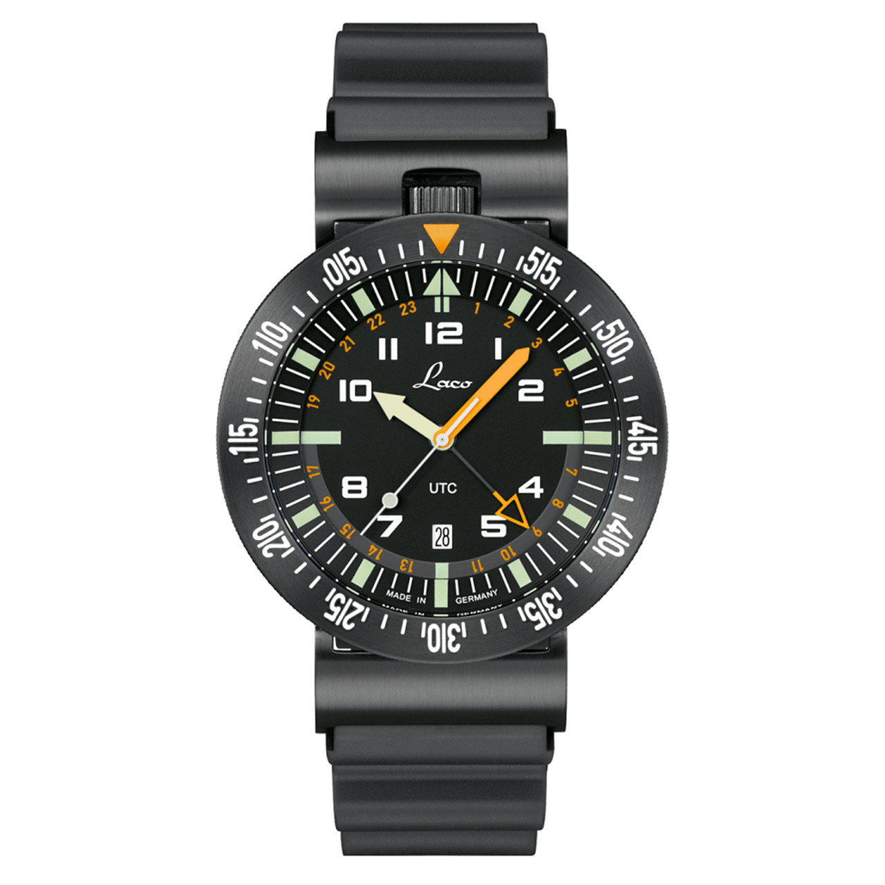 Laco Squad Atacama Quartz GMT Tactical Dive Watch #862163 Questions & Answers