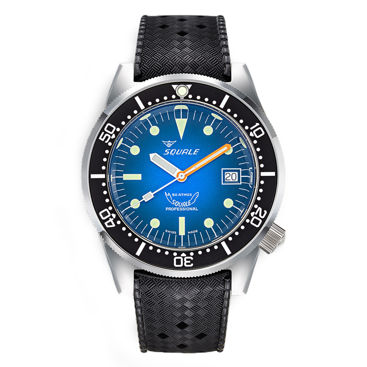 Squale 500 Meter Profondo Blue Ray Dive Watch with Ombre Dial #1521PROFD.HT Questions & Answers