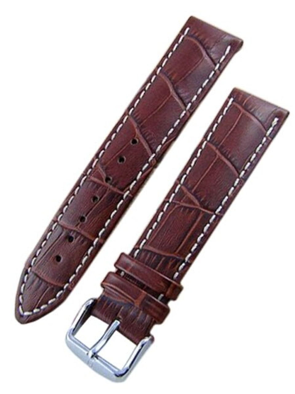 Hirsch Modena Gold Brown Alligator Embossed Leather Watch Strap #103028-70 Questions & Answers