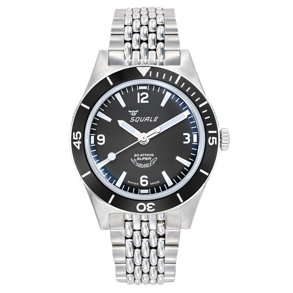 Squale "Super-Squale" Swiss Automatic Skin Diver with Matte Black Dial and Bracelet #SUPERBKBK.AC Questions & Answers