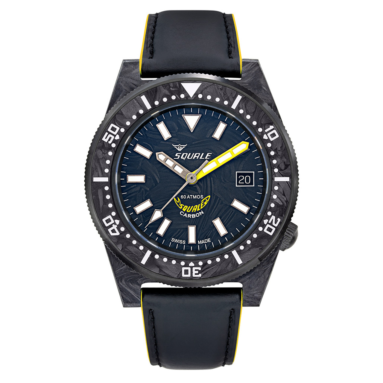 Squale T183 Forged Carbon Dive Watch with Yellow Accents #T183AFCY.RLY Questions & Answers