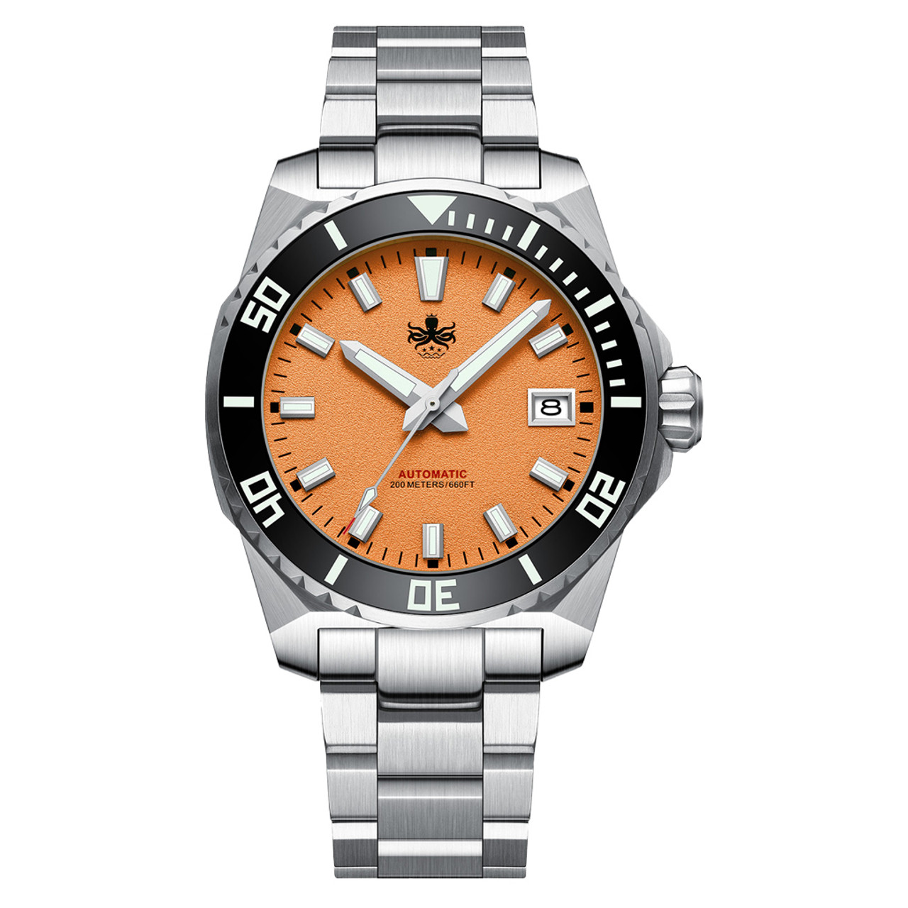 Phoibos Leviathan 40 Automatic Dive Watch with Orange Dial #PY050G Questions & Answers