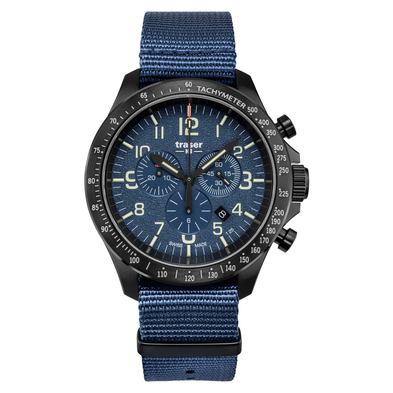 Traser P67 Officer Pro Chronograph Blue Tritium Watch #109461 Questions & Answers