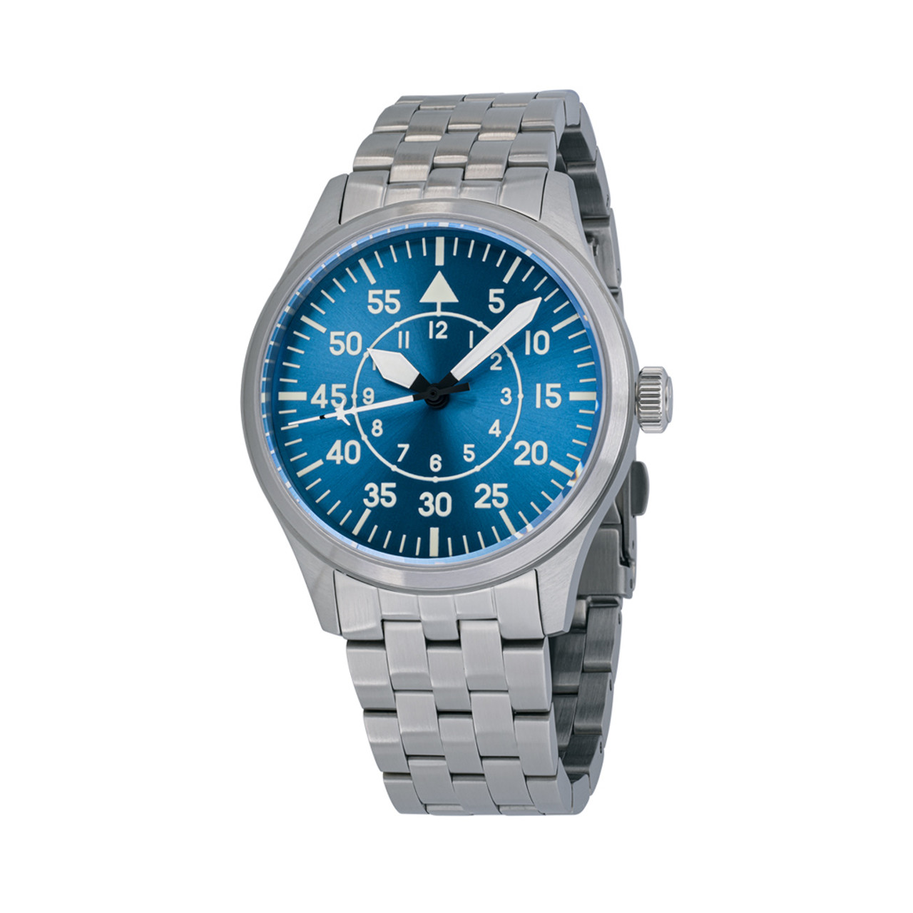 Islander 39mm Pilot Watch with Vintage Blue Livery Color Scheme #ISL-232 Questions & Answers