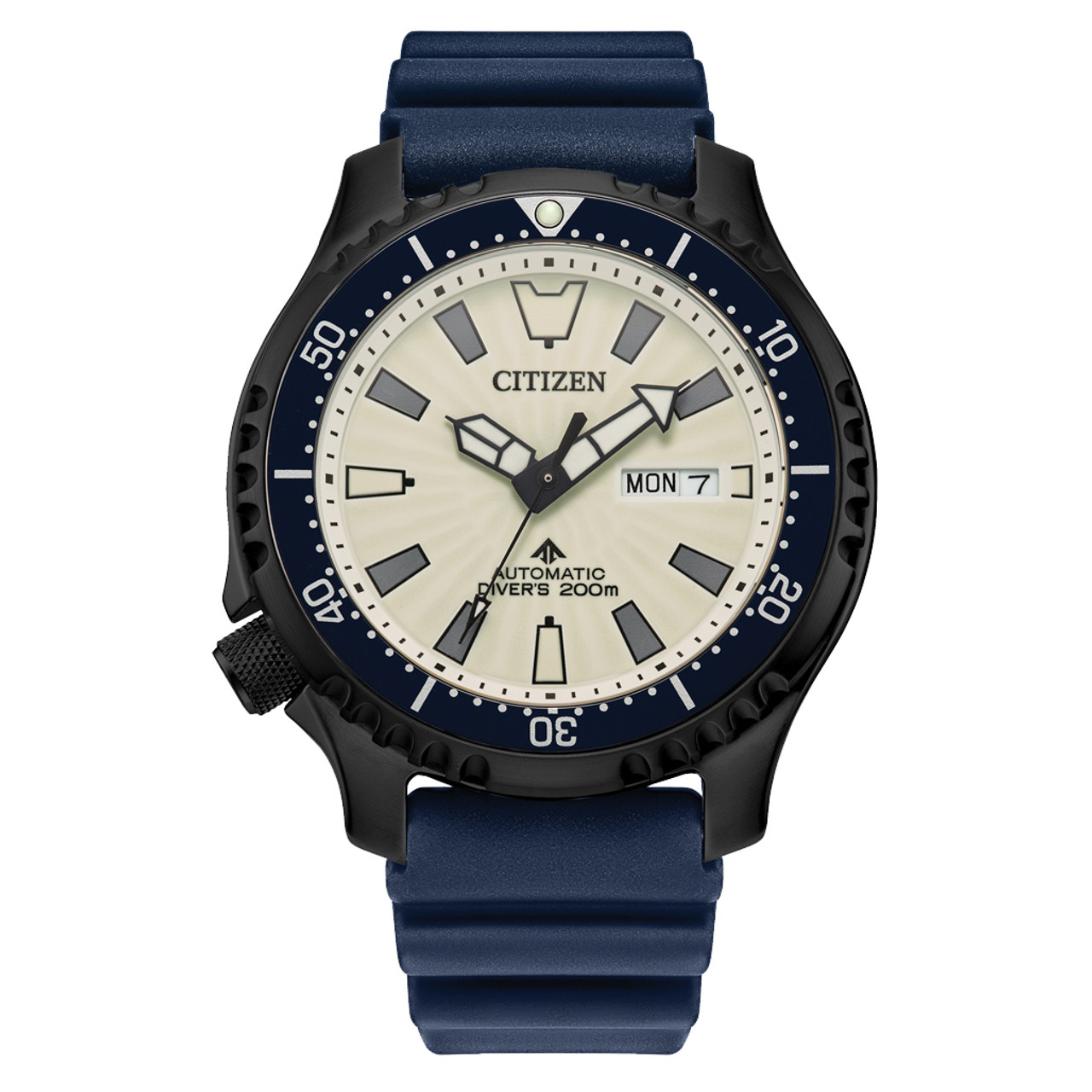 Citizen Automatic Promaster Dive Watch with PVD Case, Fully Lumed Dial and Blue Strap #NY0137-09A Questions & Answers