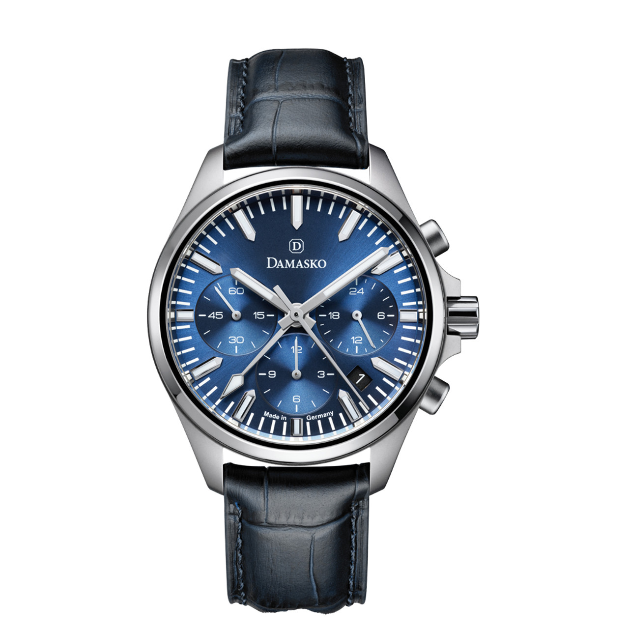 Damasko DC96 Center Minutes Elegant Chronograph with Blue Dial #DC96-Blue Questions & Answers