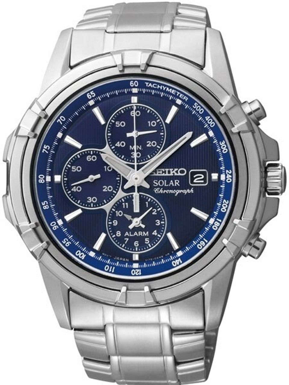 Seiko Essentials Solar Chronograph and Alarm with Blue Dial #SSC141 Questions & Answers