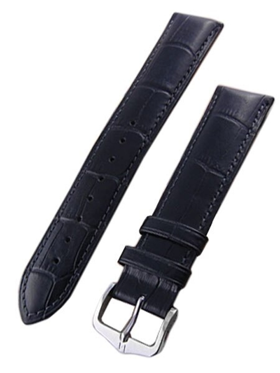 Hirsch Duke Black Alligator Embossed Natural Leather Watch Strap #010280-50 Questions & Answers