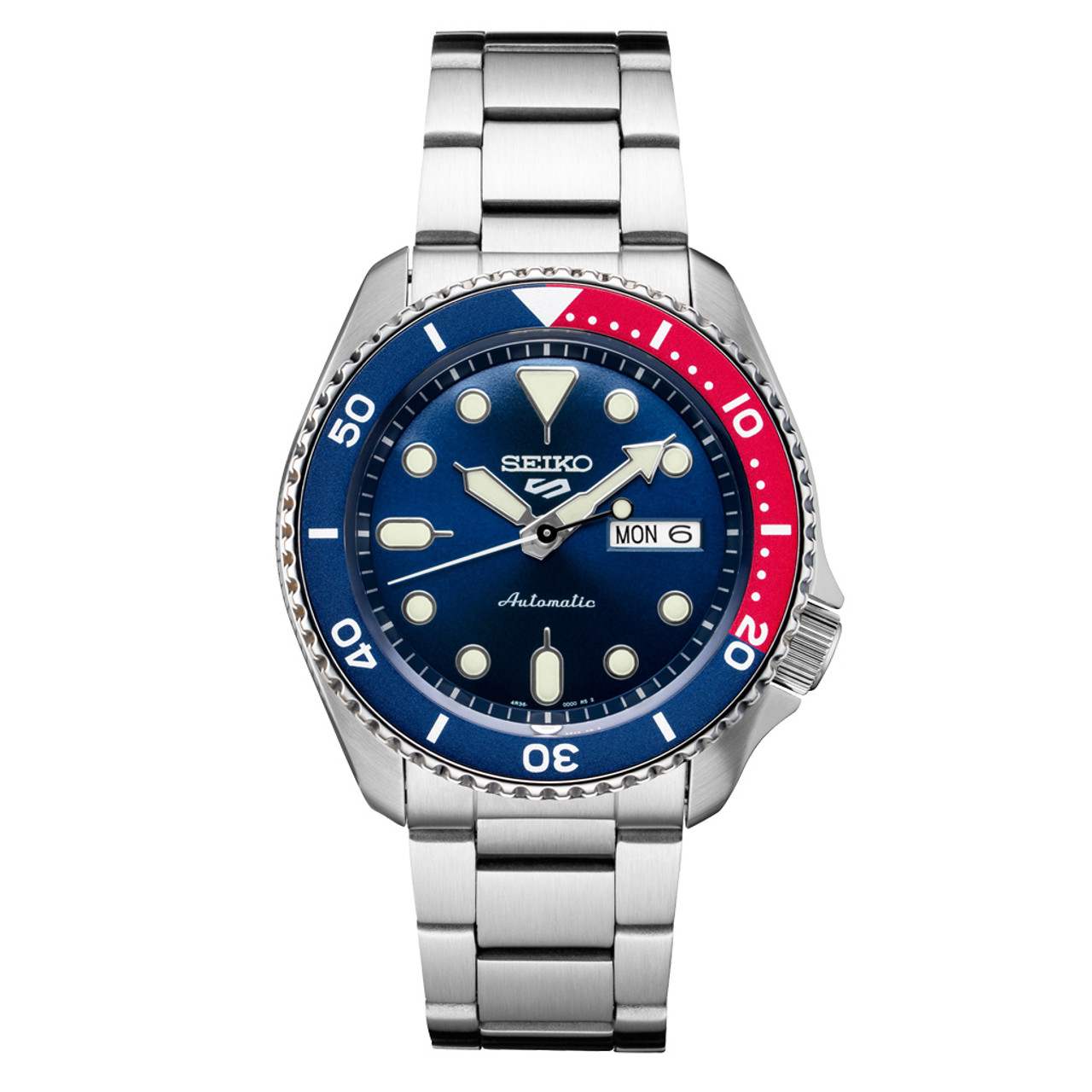 Seiko 5 Sports Automatic Watch with Blue Dial and Pepsi Bezel #SRPD53 Questions & Answers