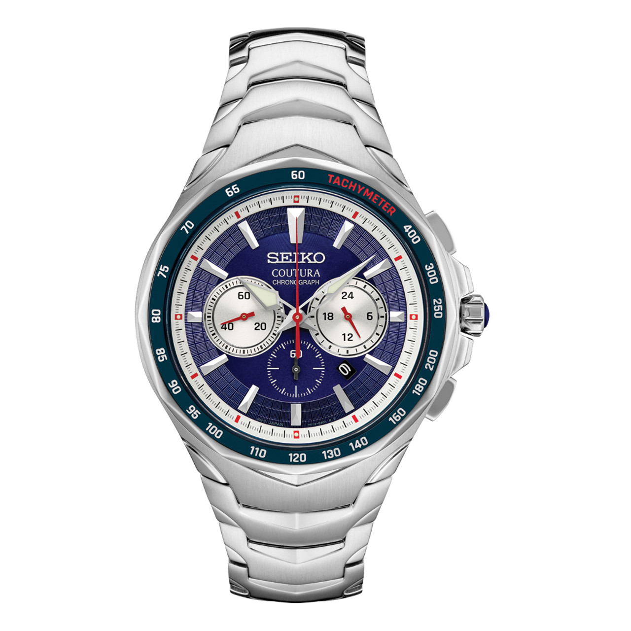 Seiko Coutura Quartz Chronograph with Sapphire Crystal and Blue Dial #SRWZ21 Questions & Answers