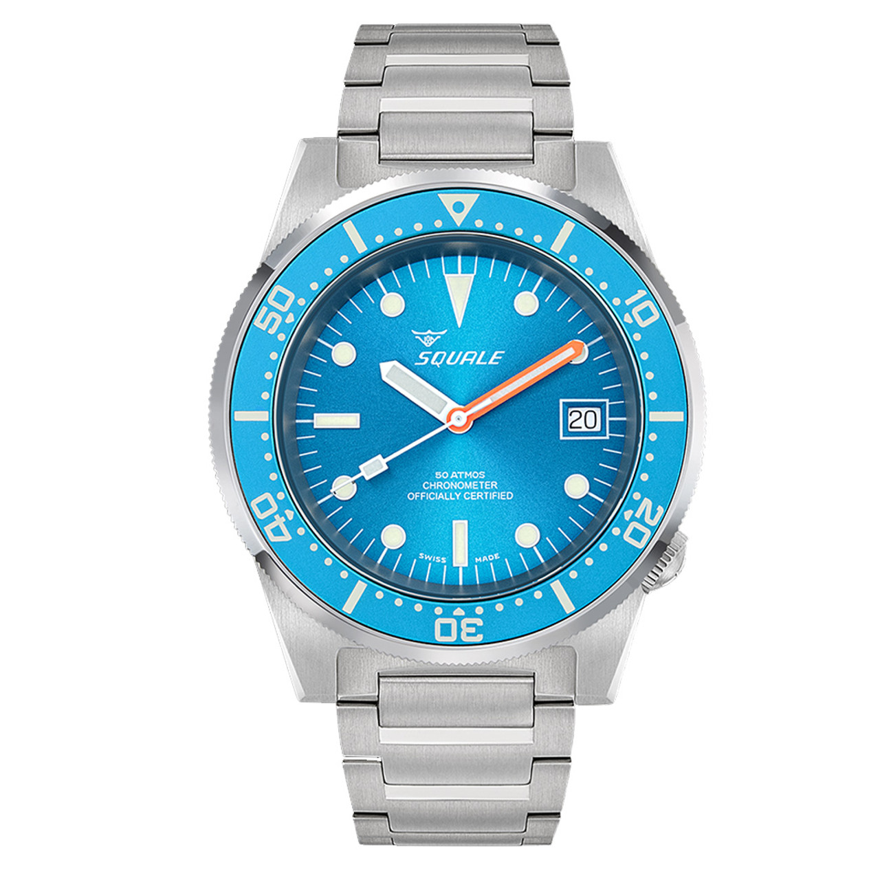 Squale 1521 Ocean COSC Certified Chronometer 50 Atmos Dive Watch #1521COSOCN.SQ20B Questions & Answers