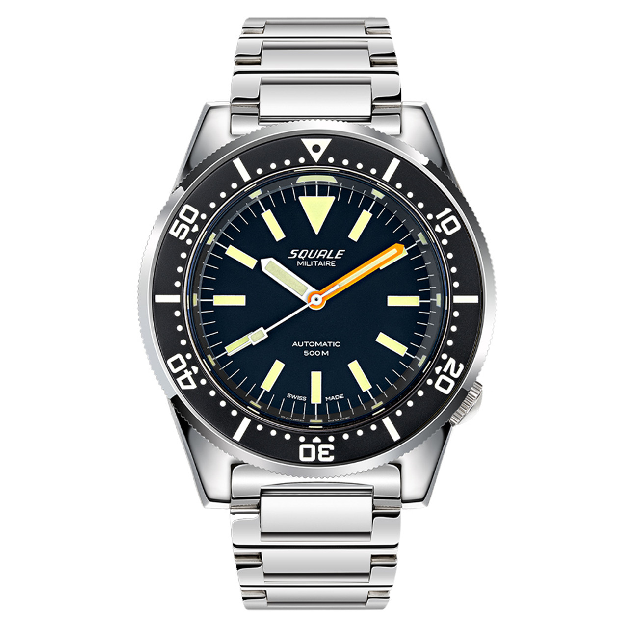 Squale Militaire 50 Atmos Swiss Dive Watch with Polished Case #1521MIL.SQ20L Questions & Answers