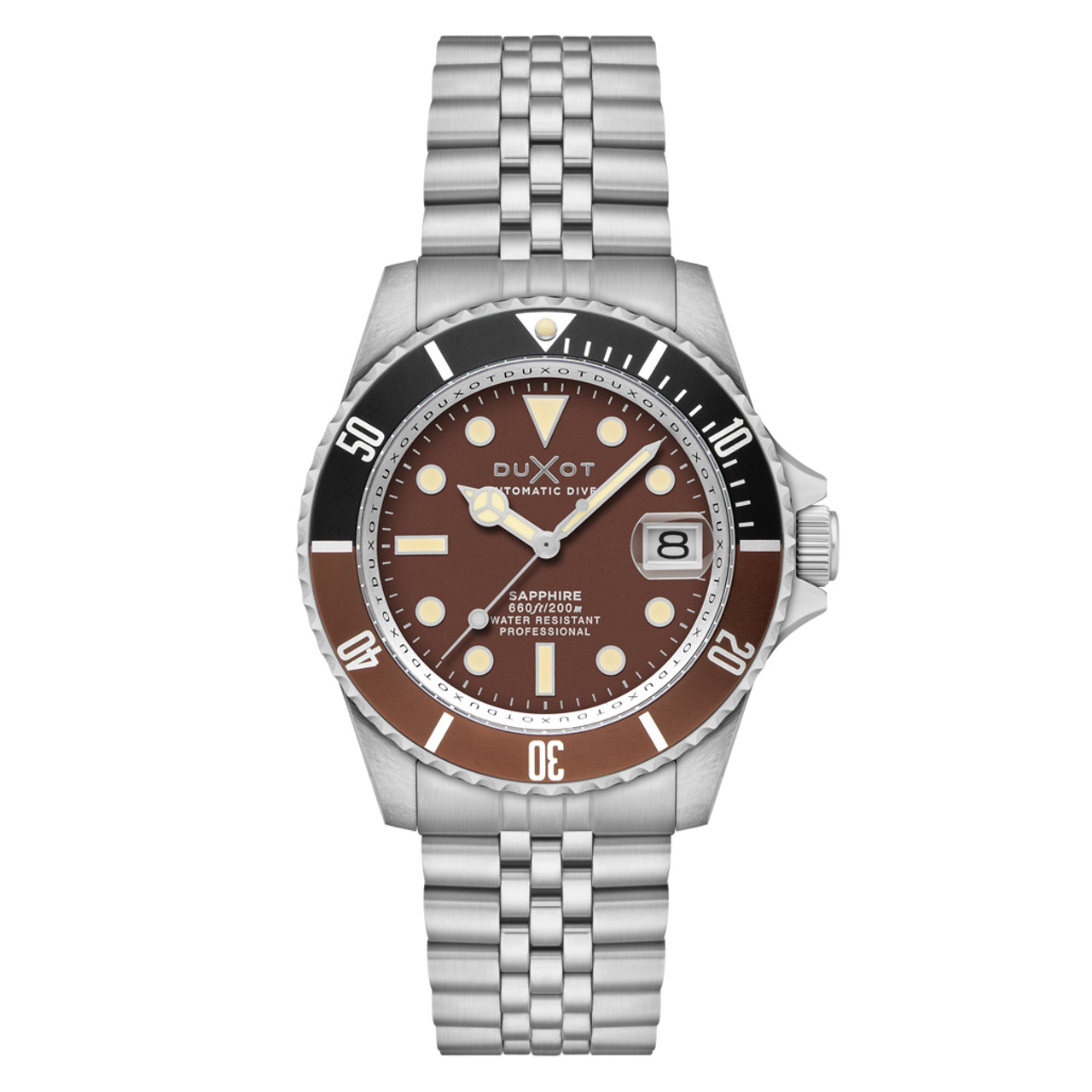 Duxot Atlantica Automatic Dive Watch with Chocolate Brown Dial #DX-2057-99 Questions & Answers