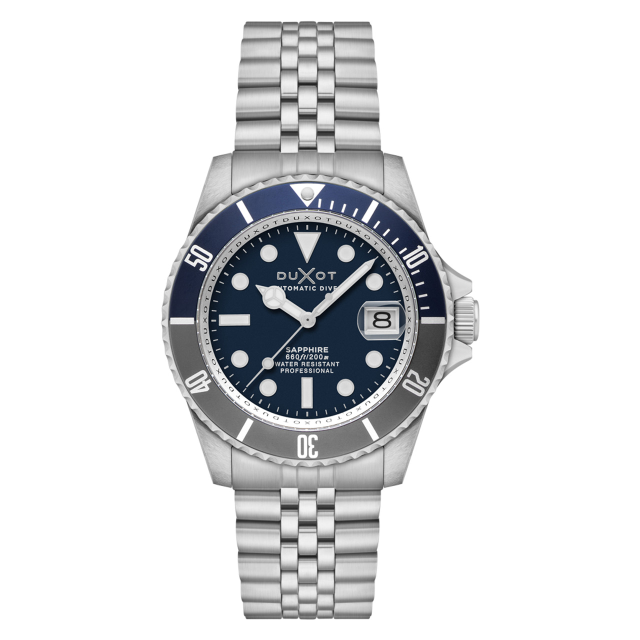 Duxot Atlantica Automatic Dive Watch with Deep Blue Dial #DX-2057-44 Questions & Answers