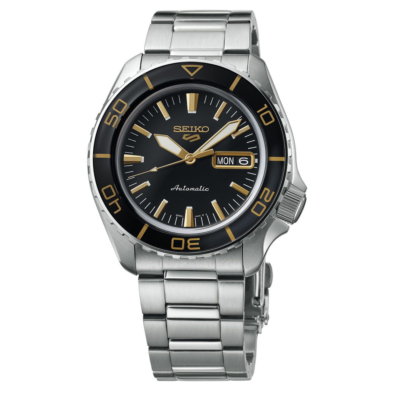 Seiko 5 Sports Automatic Dive Watch with Black Dial #SRPK99 Questions & Answers