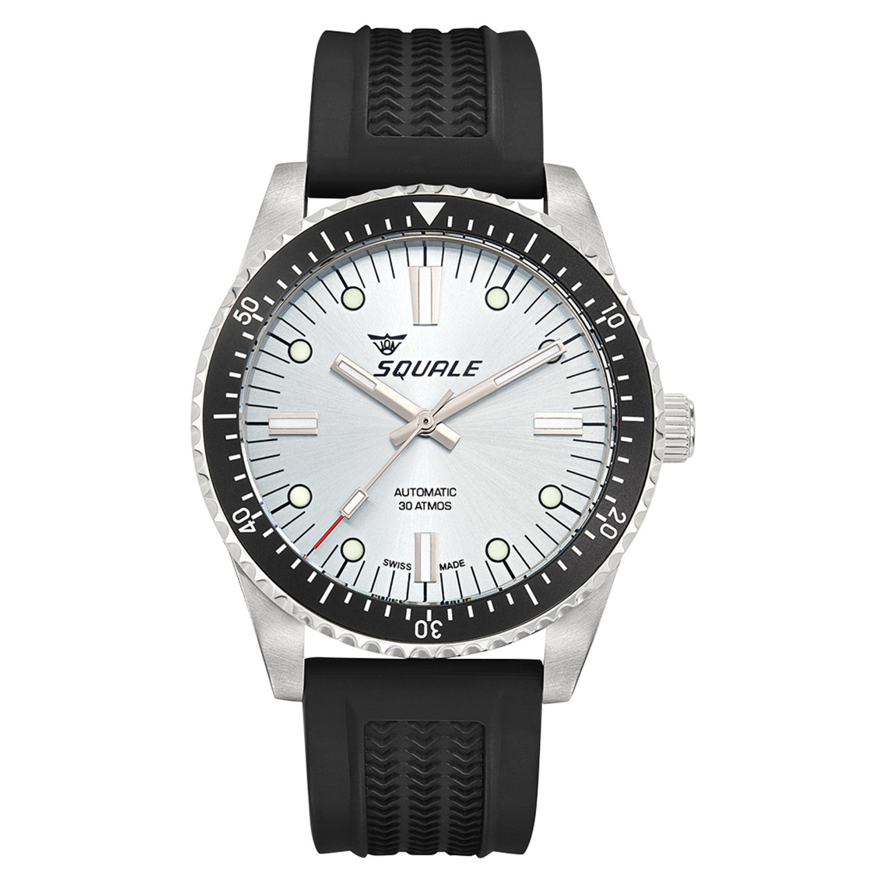 Squale Montauk 300M Swiss Automatic Diver with Frozen Silver Dial #MTK-23 Questions & Answers