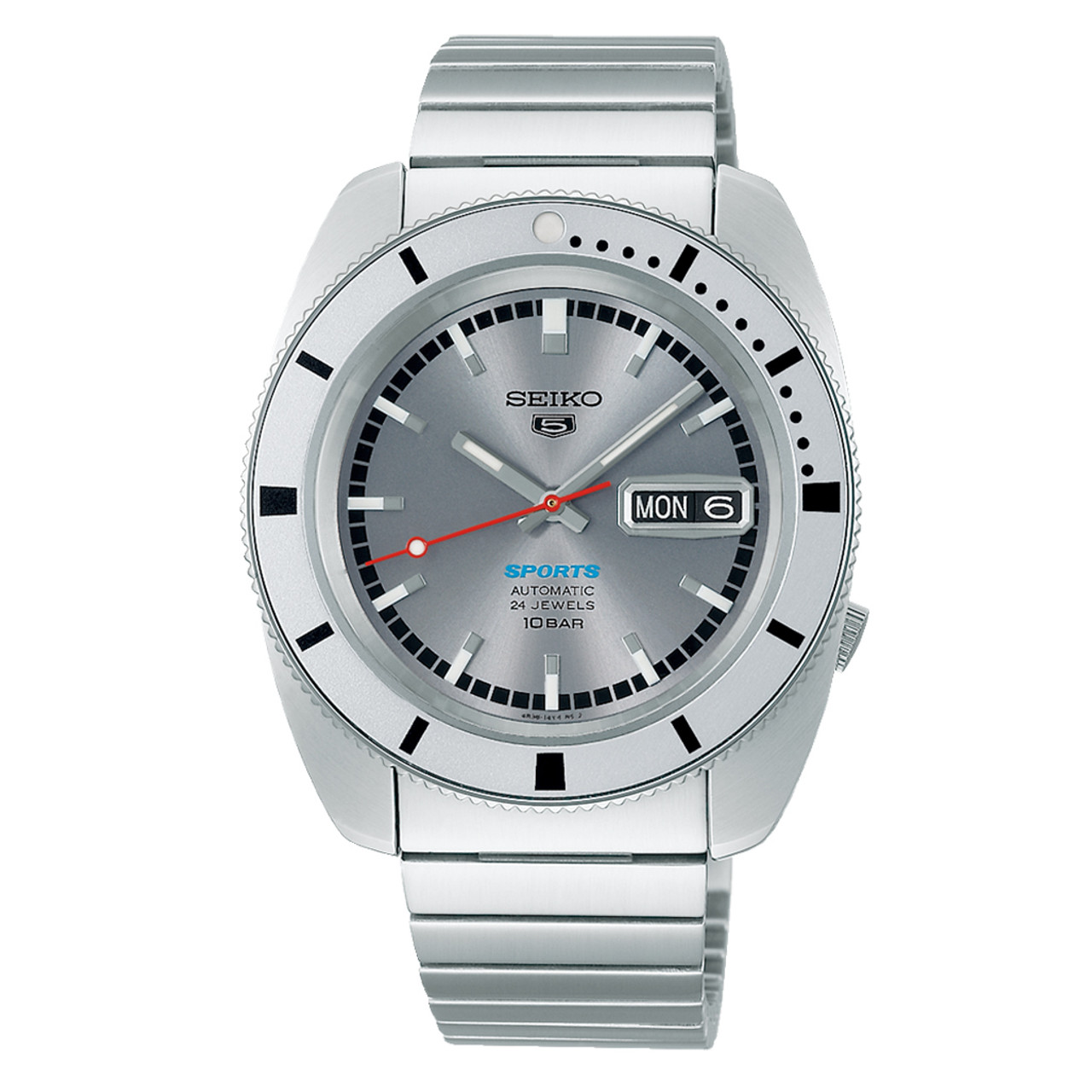 Seiko 5 Sports 38mm Automatic Watch with Silver Dial #SRPL03 Questions & Answers