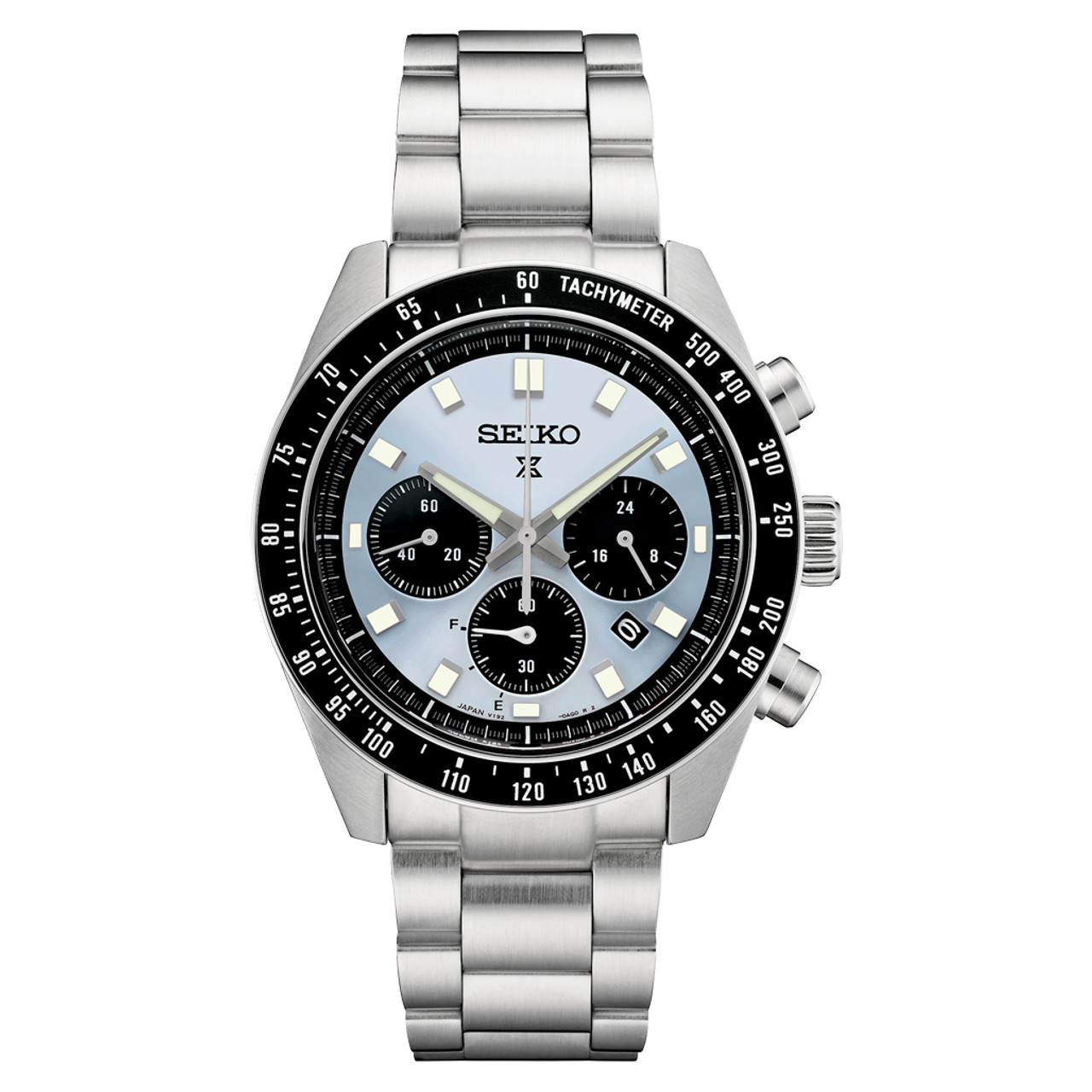 Seiko Prospex Speedtimer Solar Chronograph with Light Blue Dial #SSC935 Questions & Answers