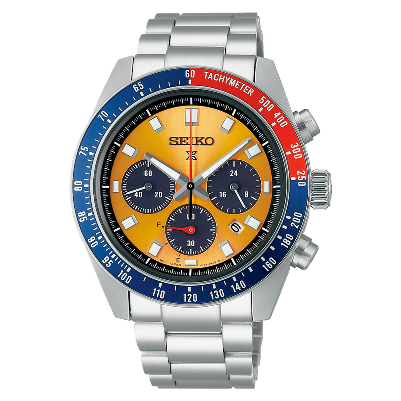 Seiko Prospex Speedtimer Solar Chronograph with Orange Sunray Dial #SSC947 Questions & Answers