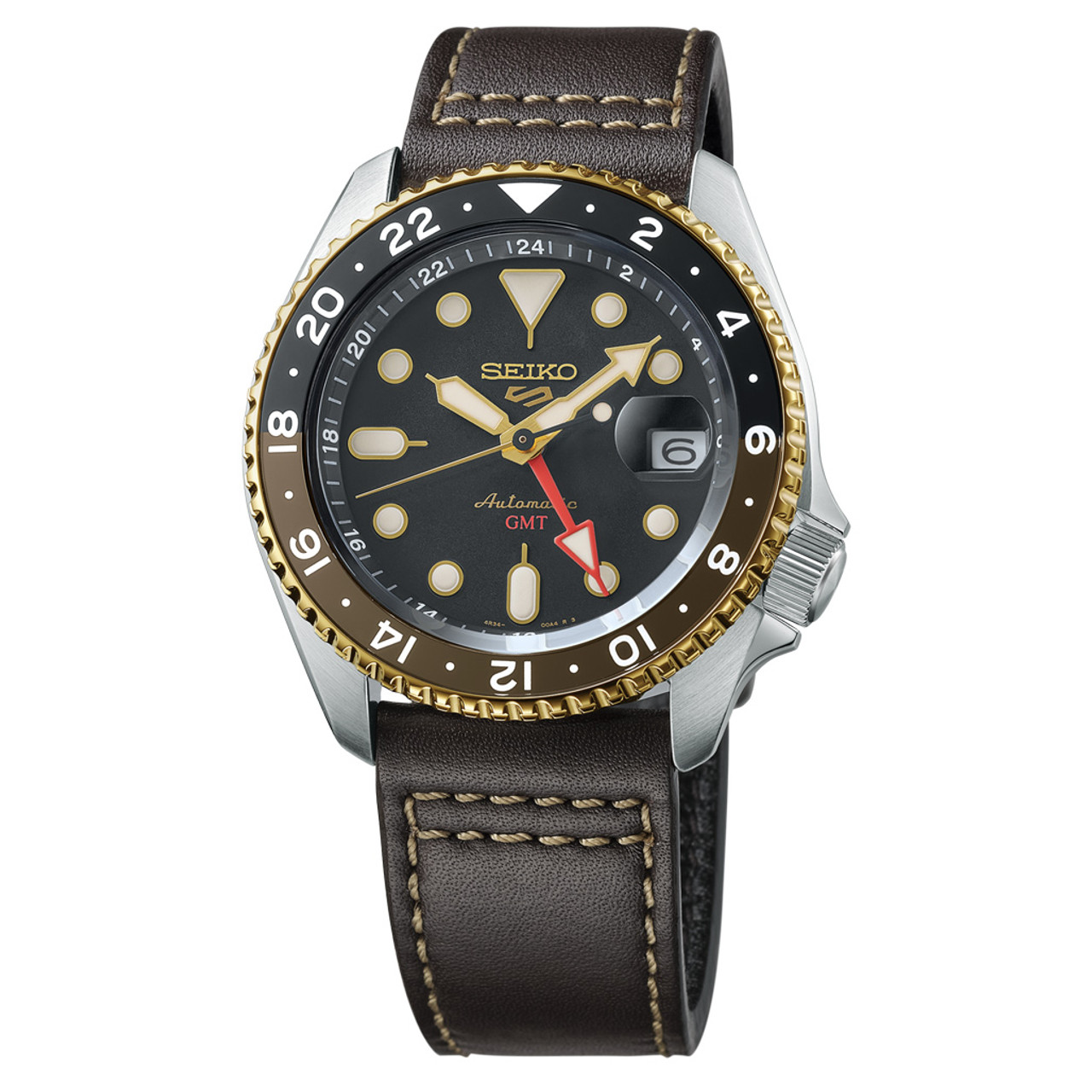 Seiko 5 Sports Automatic GMT Watch with Brown Dial #SSK036 Questions & Answers