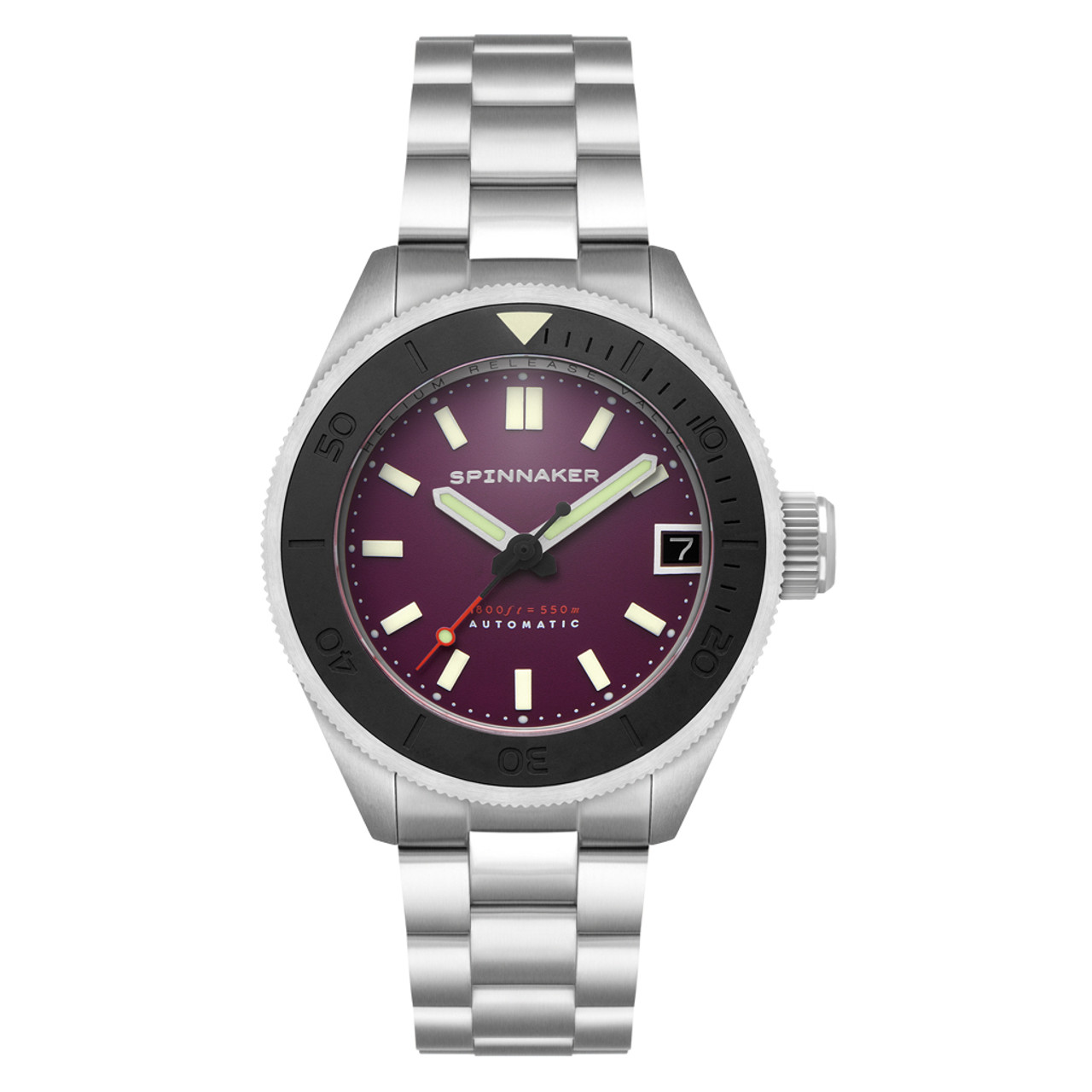 Spinnaker Piccard Automatic Dive Watch with Dark Purple Dial #SP-5098-66 Questions & Answers