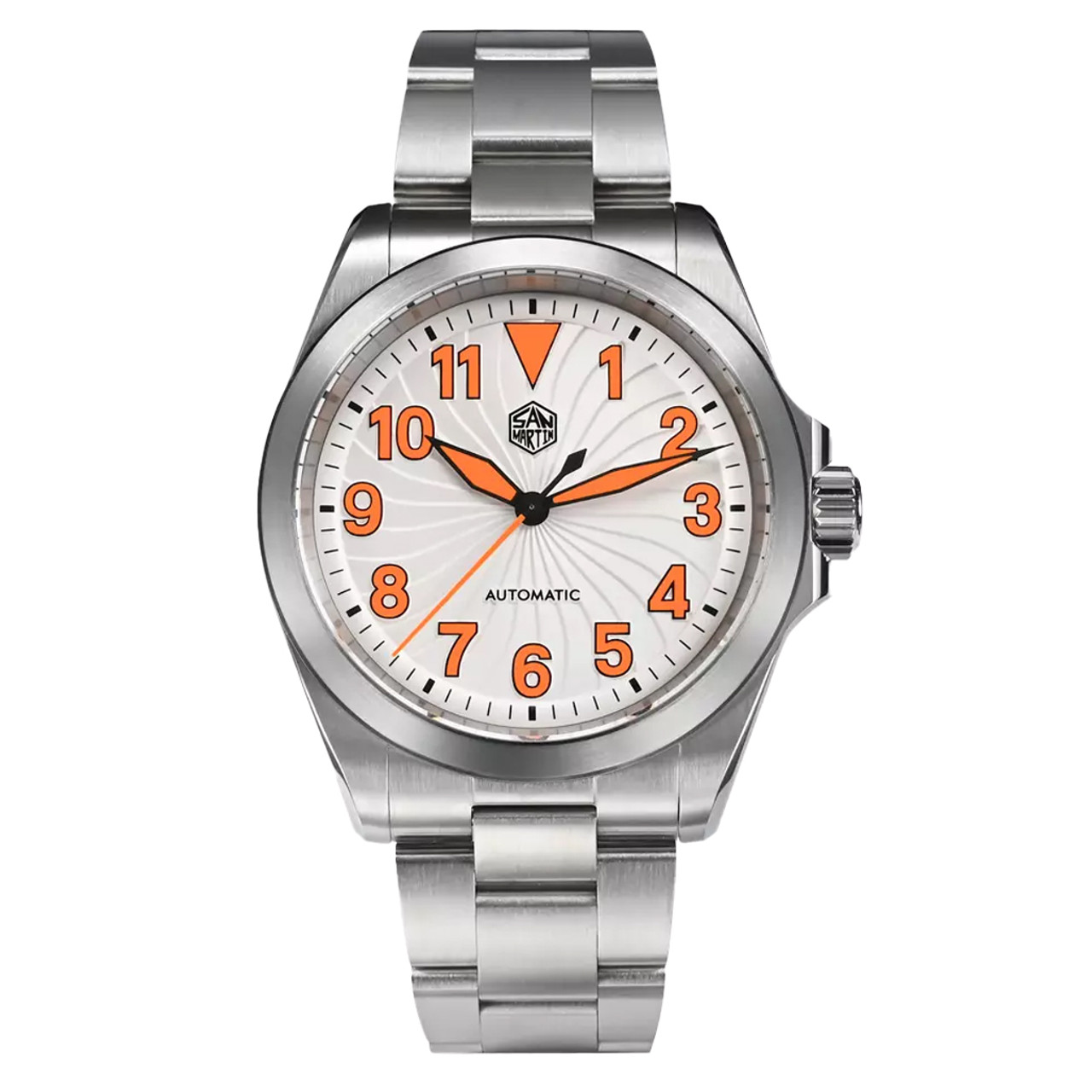 San Martin 39.5mm Automatic Sport Watch with White Turbine Dial #SN0132-A Questions & Answers