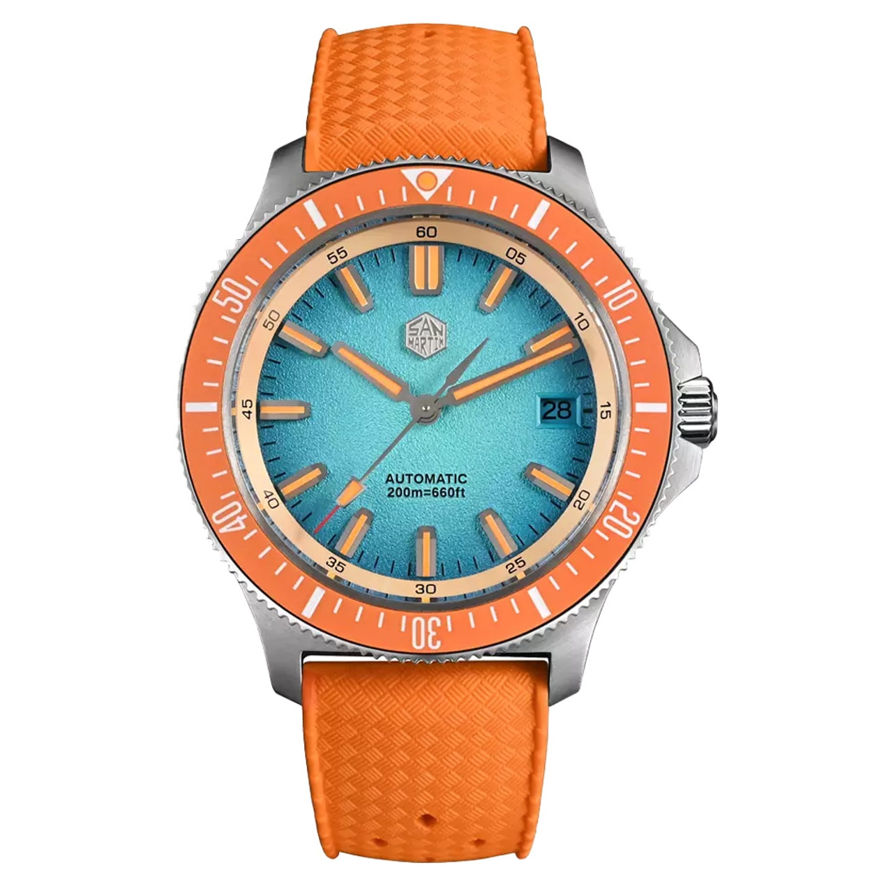 San Martin Automatic Dive Watch with Light Blue Dial #SN0118-A