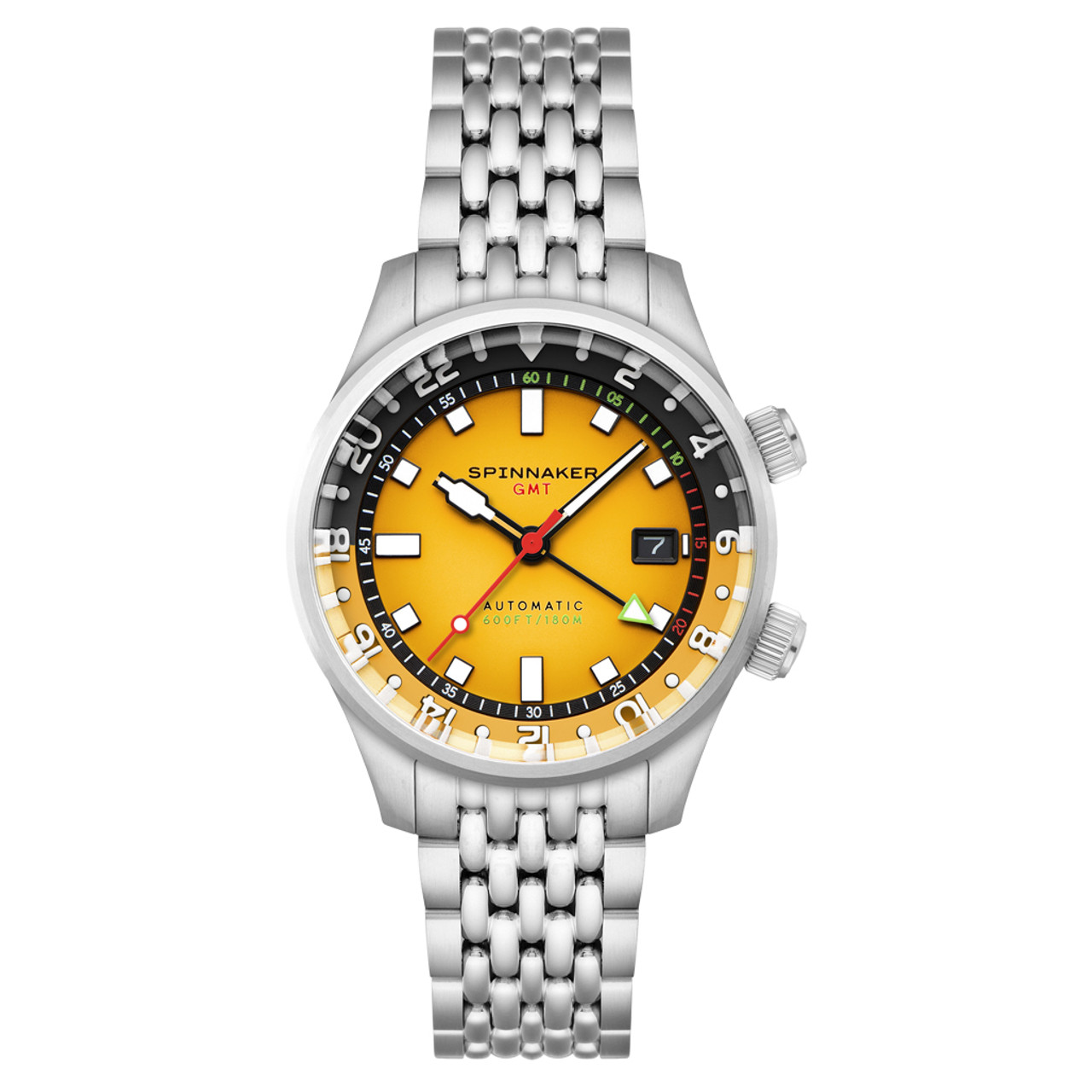 Spinnaker Bradner GMT Automatic watch with Ochre Yellow Dial #SP-5121-99 Questions & Answers