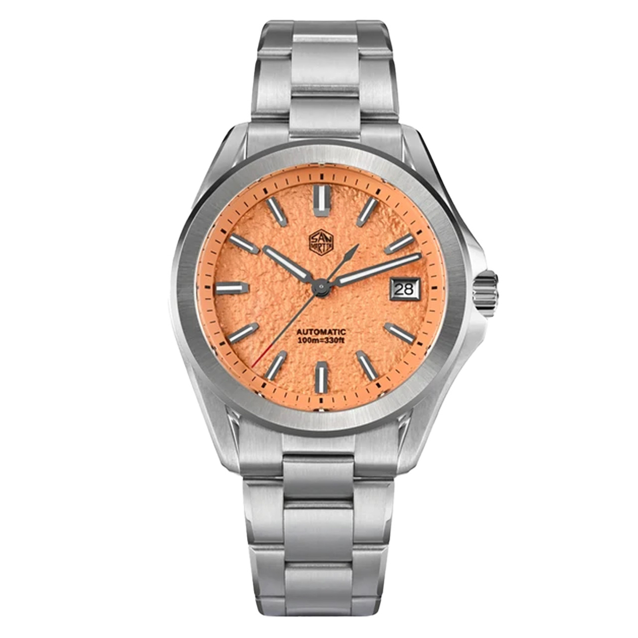 San Martin 39mm Automatic Watch with Salmon Sand Dial #SN0129-E Questions & Answers