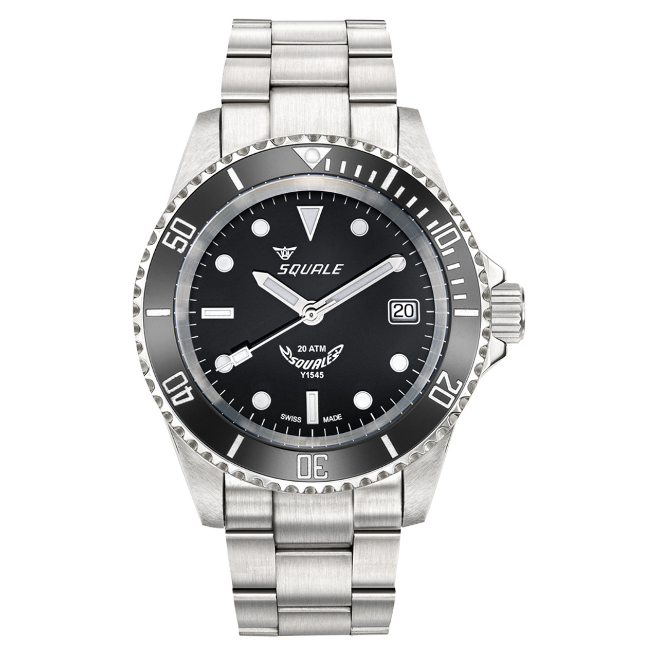 Squale Swiss Automatic Dive watch with Black Dial #Y1545SILVE.AC Questions & Answers