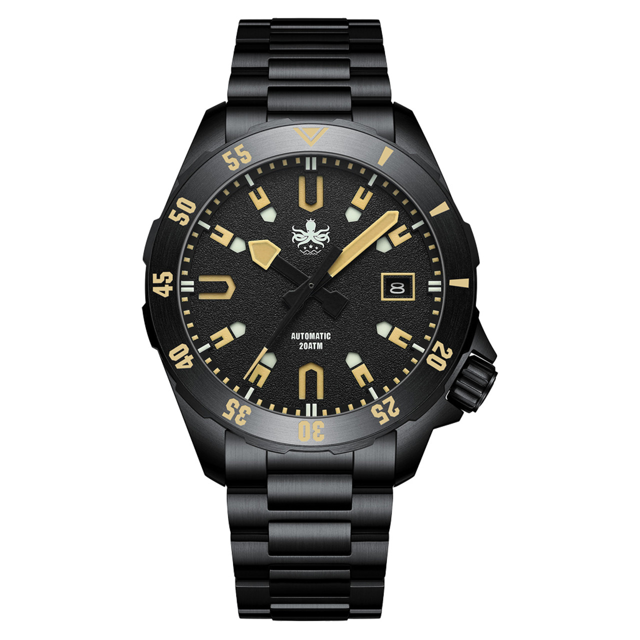 PHOIBOS APOLLO DLC 200M Automatic Diver With Matte Black Dial #PY056CX Questions & Answers