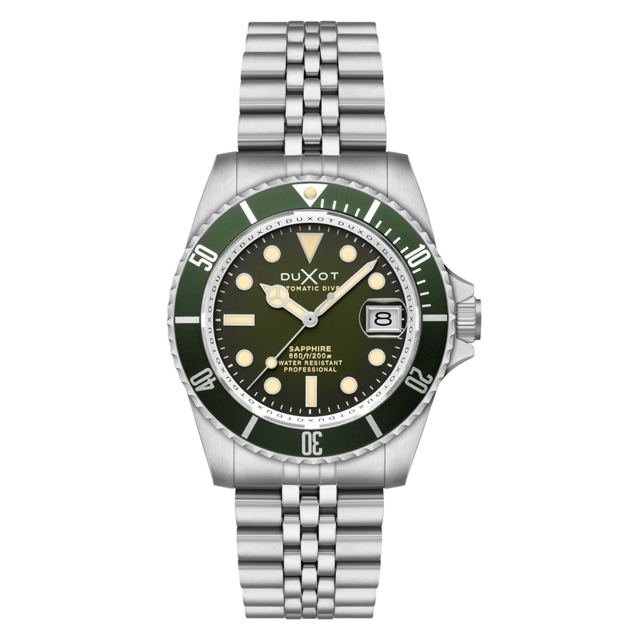 Duxot Atlantica Automatic Dive Watch with Hunter Green Dial #DX-2057-DD Questions & Answers