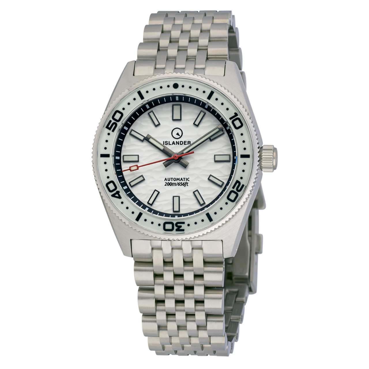 Islander Northport 37mm Automatic Watch with White Ripple Dial #ISL-290 Questions & Answers