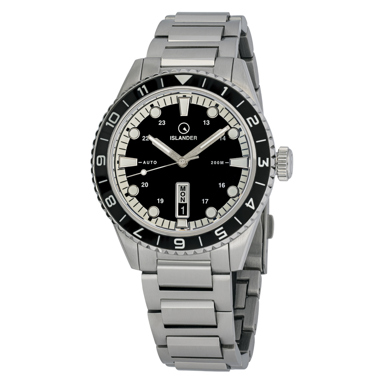 Islander Greenport 39mm Dive Watch with Black and White Dial #ISL-300 Questions & Answers
