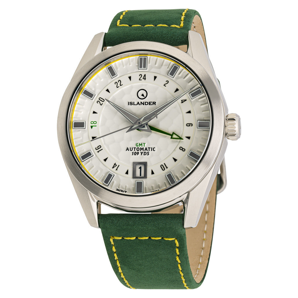 Islander Melville GMT with White "Golf Ball" Hammer Dial #ISL-211 Questions & Answers