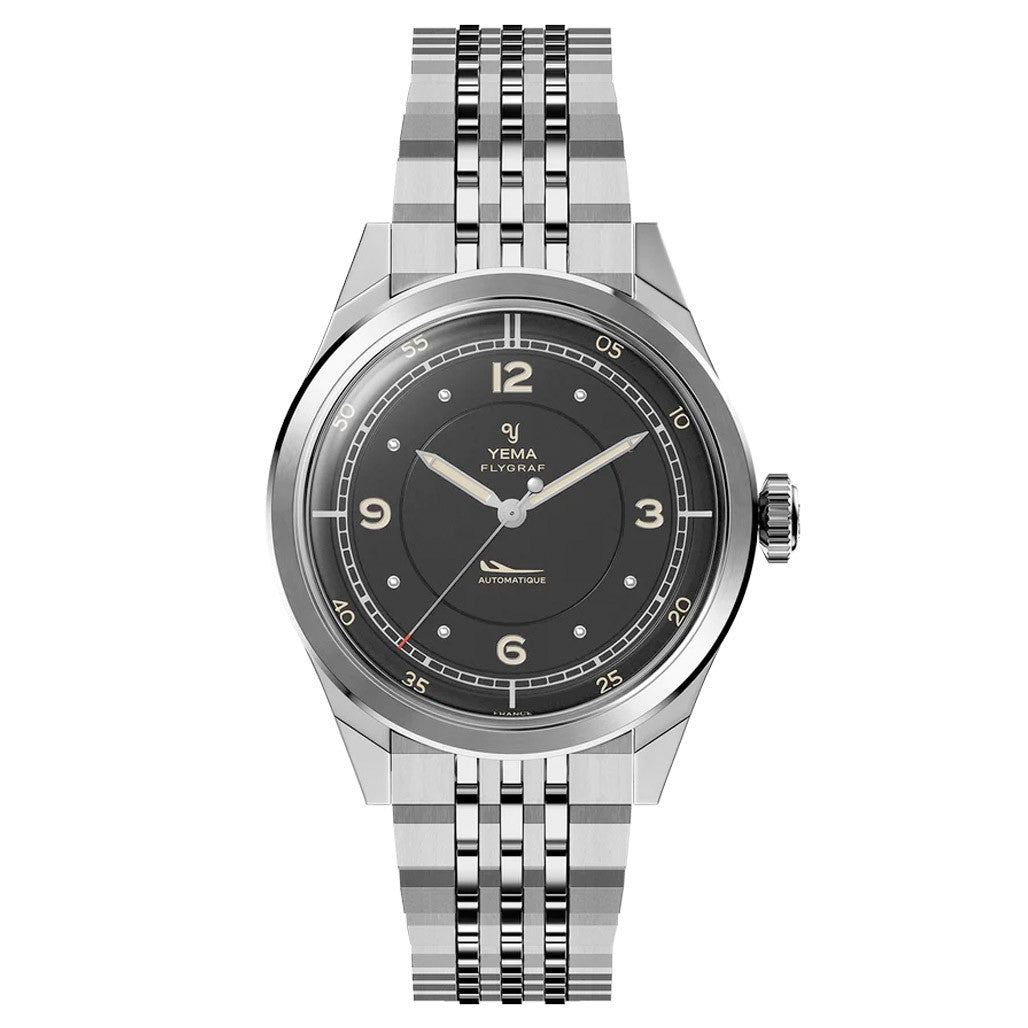 Yema Flygraf Pilot with Black Dial on Bracelet #YEMA-12 Questions & Answers